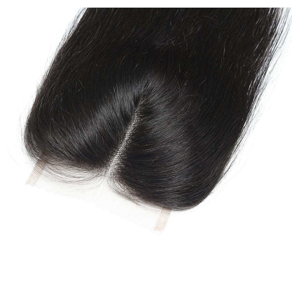 Wholesale 5x5 Straight Swiss Lace Closure 100% Brazilian Human Hair Peruvian Malaysian Indian Natural 1B Color Closures Weaves Extensions aishair