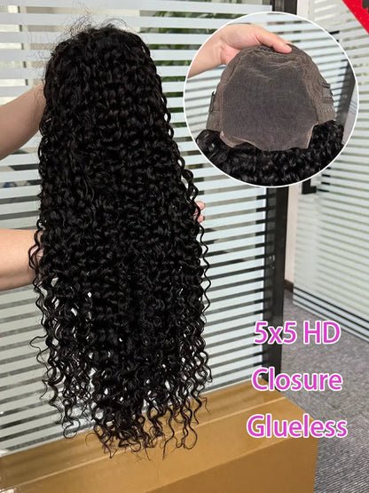 Closure Wig 5x5 HD Glueless Jerry Curly aishair