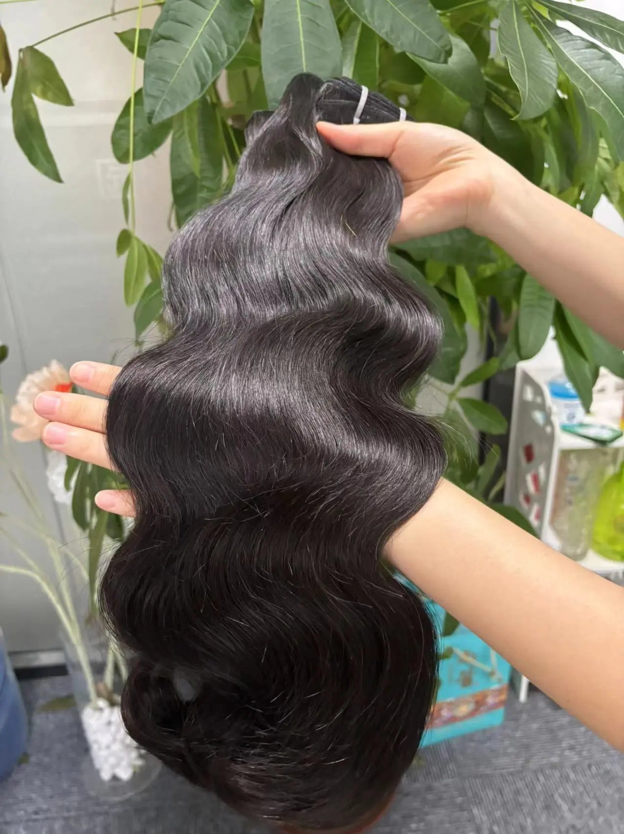 Hair Bundle Body Wave Flat HeadHair Weft Natural Color 1B Unprocessed Malaysian Virgin Human Hair Weave aishair