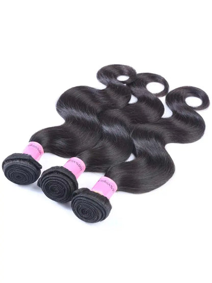 Hair Bundle Body Wave   Round  Head  Hair Weft  Natural Color 1B Unprocessed Brazilian Virgin Human Hair Weave aishair