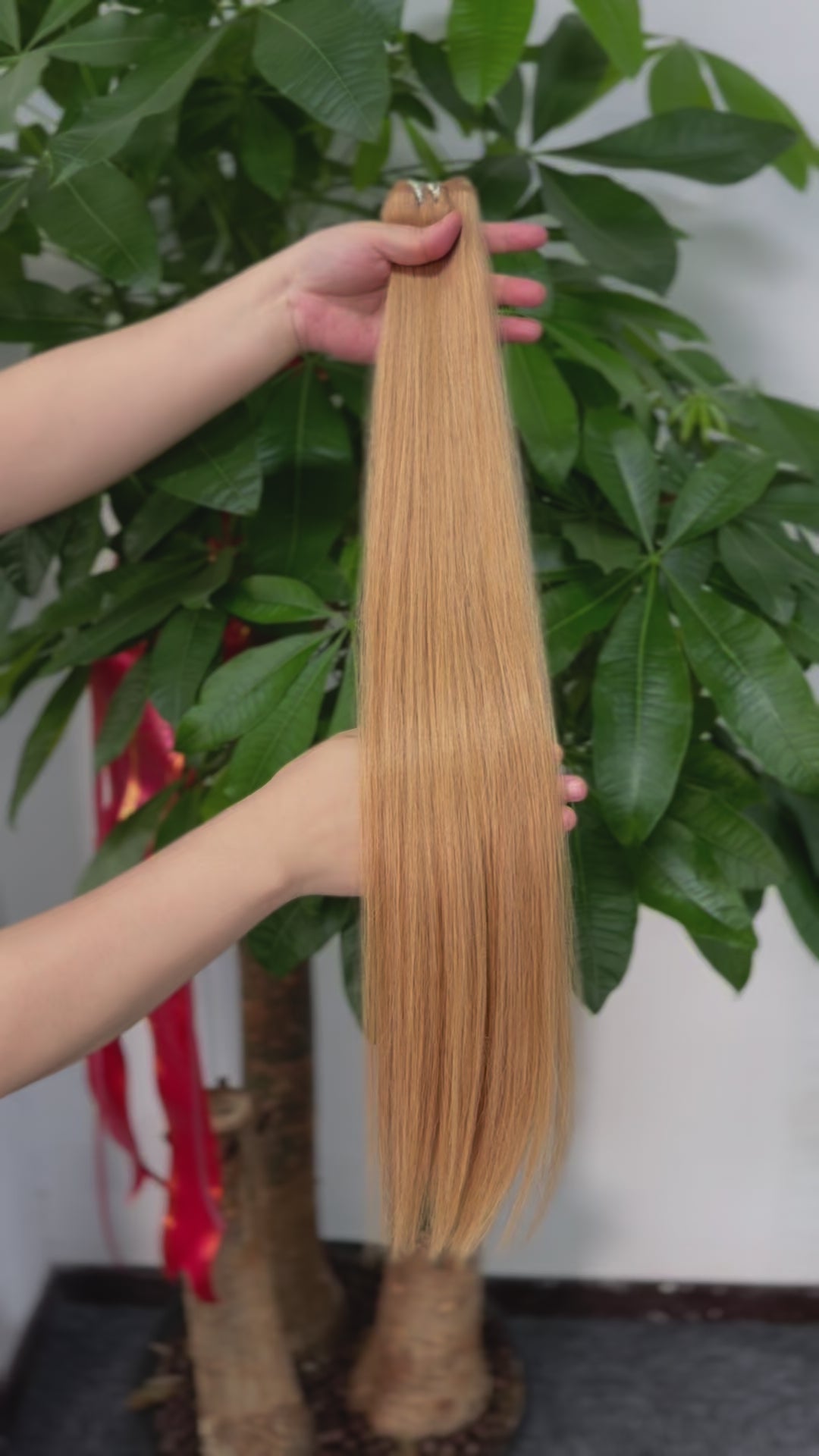 Hair Bundle Straight  27# Flat Head 100% Real Human Hair Weave Colored Hair Weft Honey Blonde