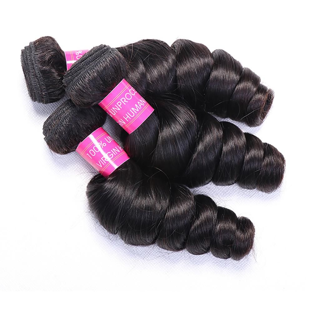 Loose Weave Hair 3 Bundles 100% Brazilian  Virgin Human Hair aishair 