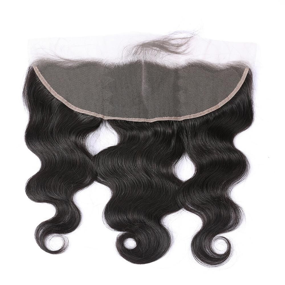 Wholesale 13x4 Body Wave Swiss Lace Frontral Ear to Ear 100% Brazilian Human Hair Peruvian Malaysian Indian Natural 1B Color Frontrals Weaves Extensions aishair 