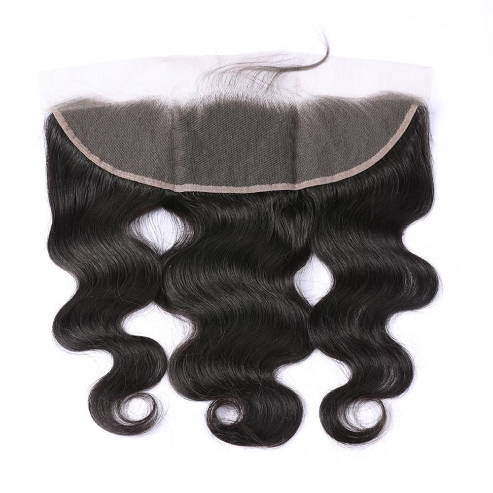 Wholesale 13x4 Body Wave Swiss Lace Frontral Ear to Ear 100% Brazilian Human Hair Peruvian Malaysian Indian Natural 1B Color Frontrals Weaves Extensions aishair 