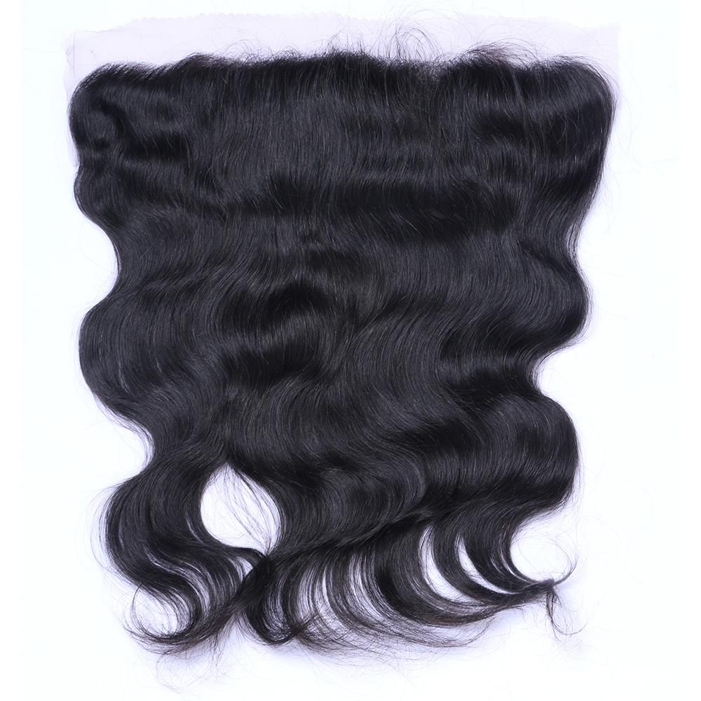 Wholesale 13x4 Body Wave Swiss Lace Frontral Ear to Ear 100% Brazilian Human Hair Peruvian Malaysian Indian Natural 1B Color Frontrals Weaves Extensions aishair 