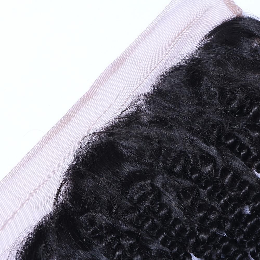 Wholesale 13x4 Curly Swiss Lace Frontral Ear to Ear 100% Brazilian Human Virgin Remy Hair Peruvian Malaysian Indian Natural 1B Color Frontrals Weaves Extensions aishair 