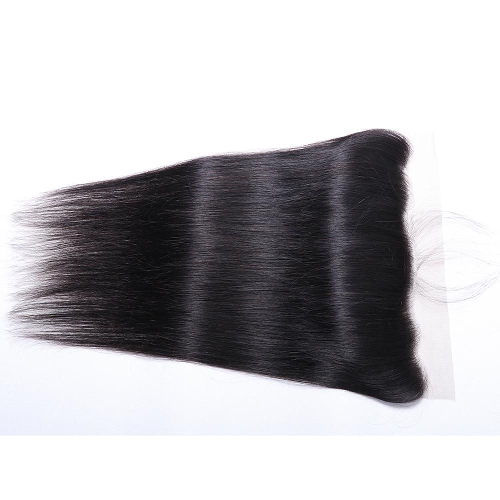 Wholesale 13x4 Straight Swiss Lace Frontral Ear to Ear 100% Brazilian Human Hair Peruvian Malaysian Indian Natural 1B Color Frontrals Weaves Extensions aishair 