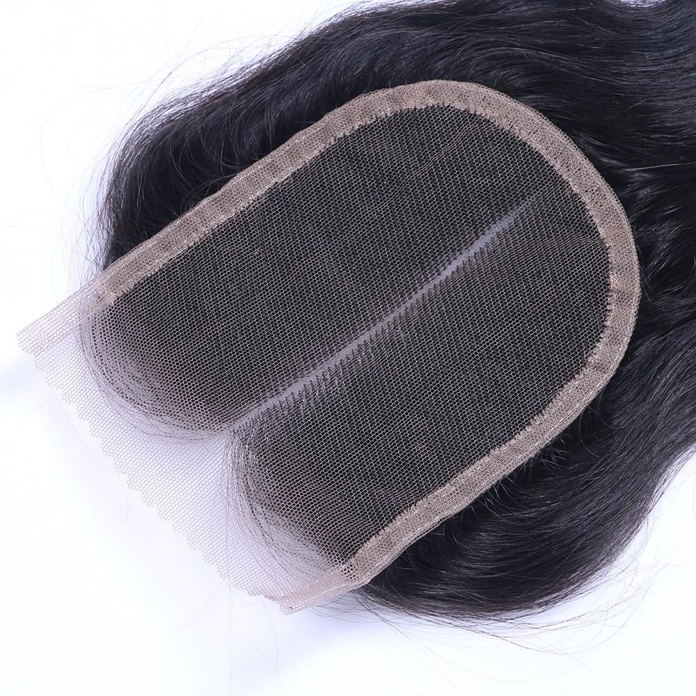 Wholesale 4x4 Body Wave Swiss Lace Closure 100% Brazilian Human Hair Peruvian Malaysian Indian Natural 1B Color Closures Weaves Extensions aishair 